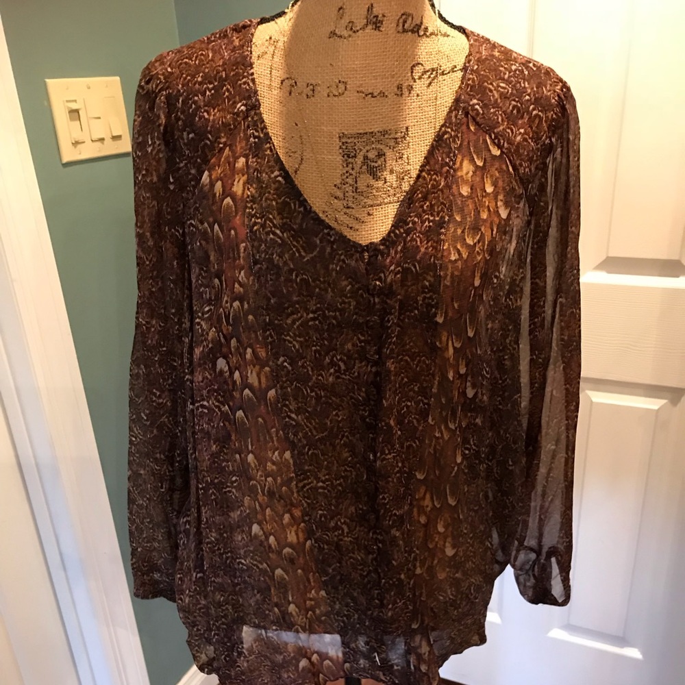 Of Two Minds Silk Top Size Medium